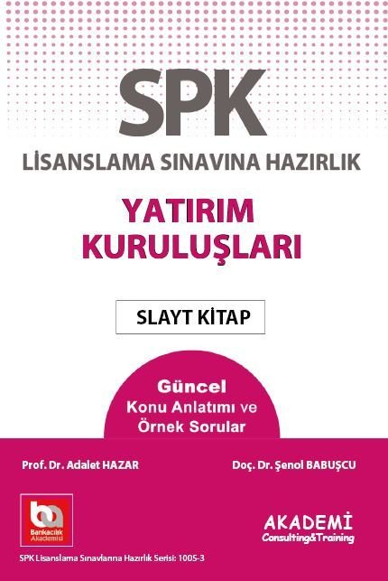 SPK Yatırım Kuruluşları Slayt Kitap
