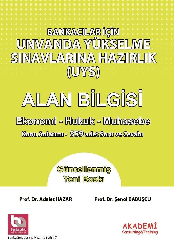 Bankacılar İçin Unvanda Yükselme Sınavlarına Hazırlık Alan Bilgisi